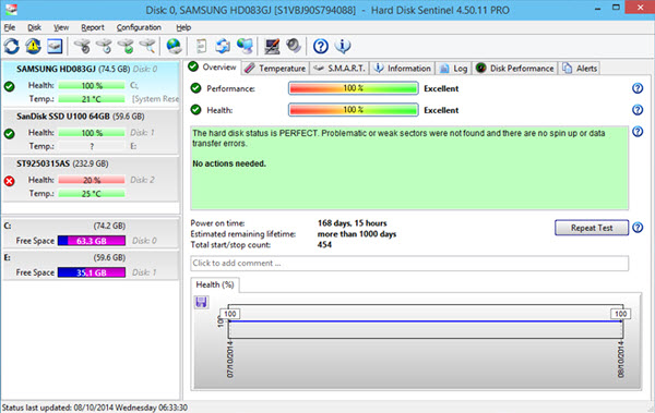 download the new version Hard Disk Sentinel Pro 6.10.5c